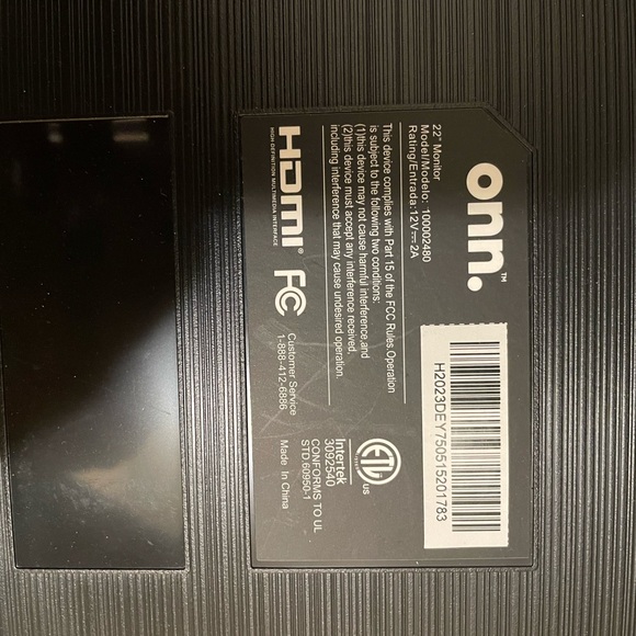 Onn 22” HDMI Monitor - Picture 2 of 2